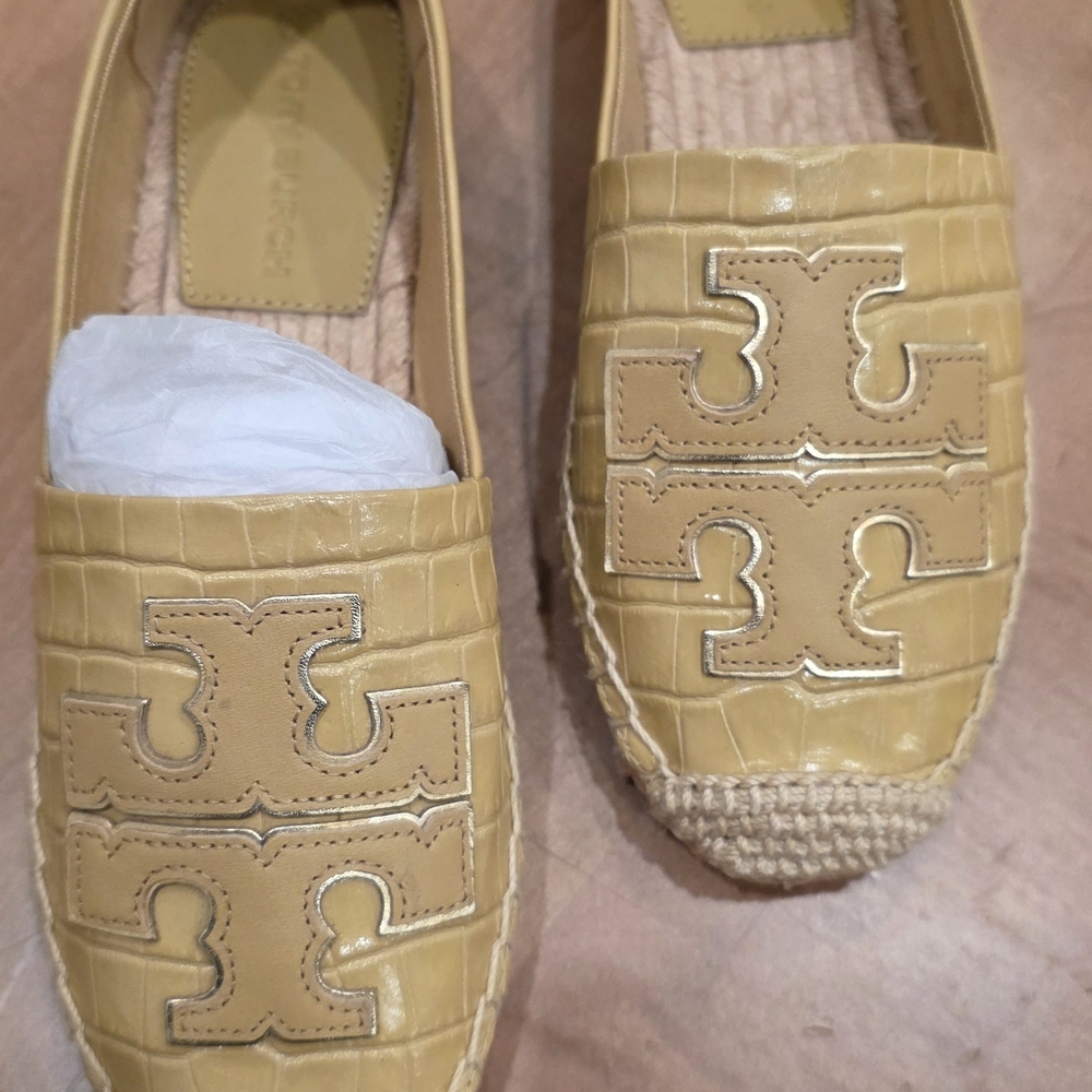 Tory Burch Yellow Espadrille Flats